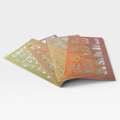 Stenciletter: Dotted journal with 4 stencils
