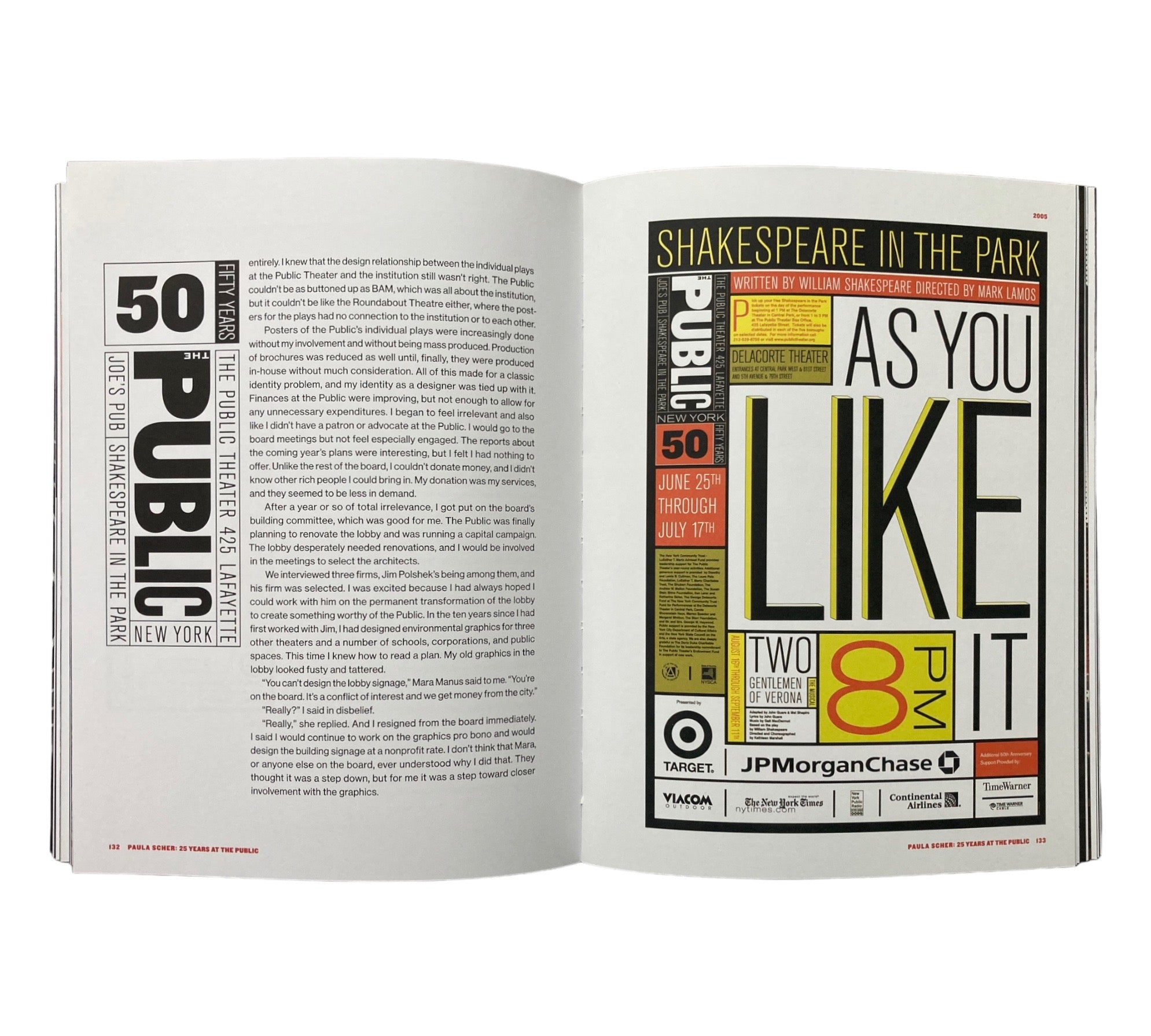Paula Scher: Twenty-Five Years at the Public, A Love Story