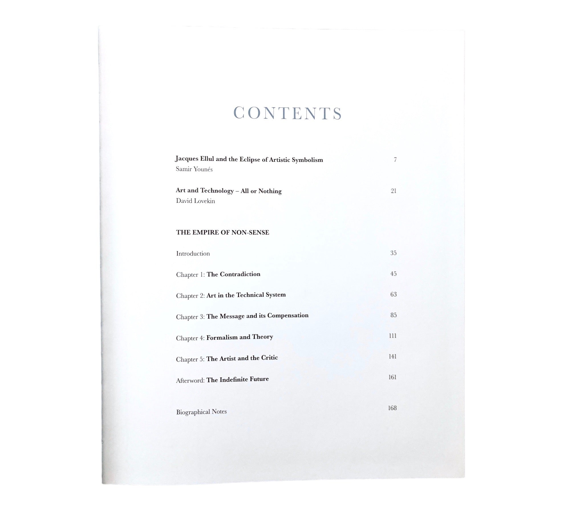 The Empire of Non-Sense: Art in the Technological Society