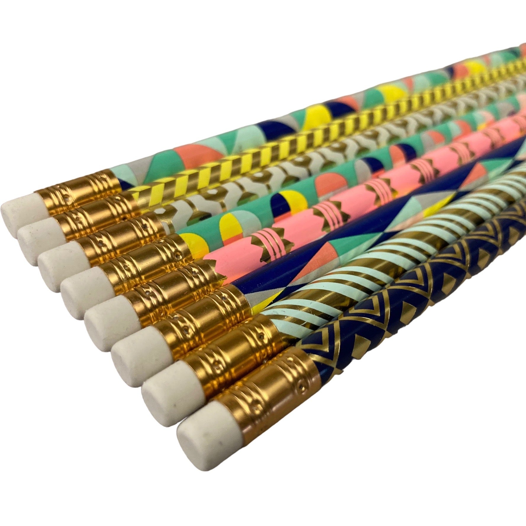 Geometric Patterned Pencils (set of 8)