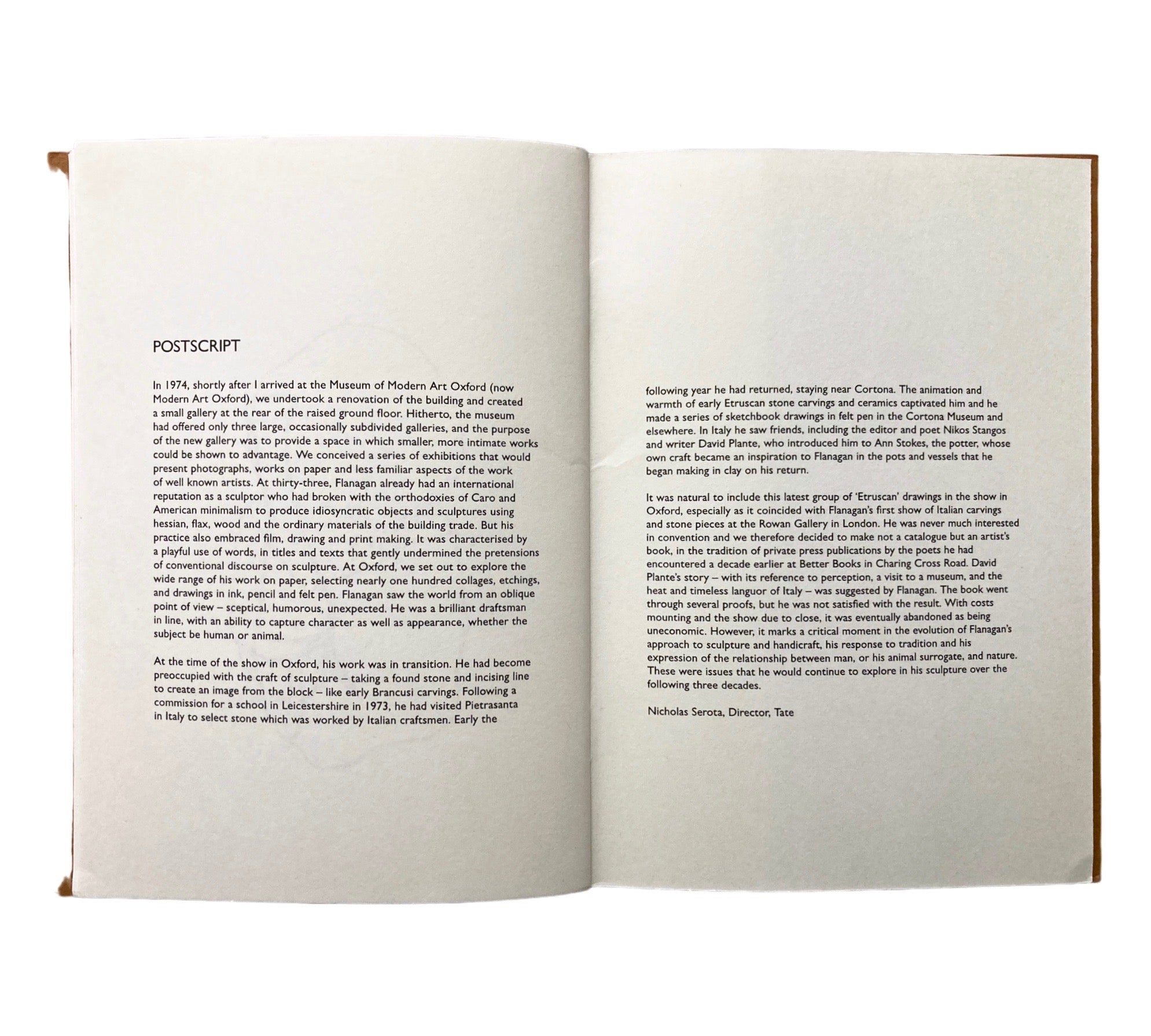Somethings Etrvscan: David Plante & Barry Flanagan (Non-mint)