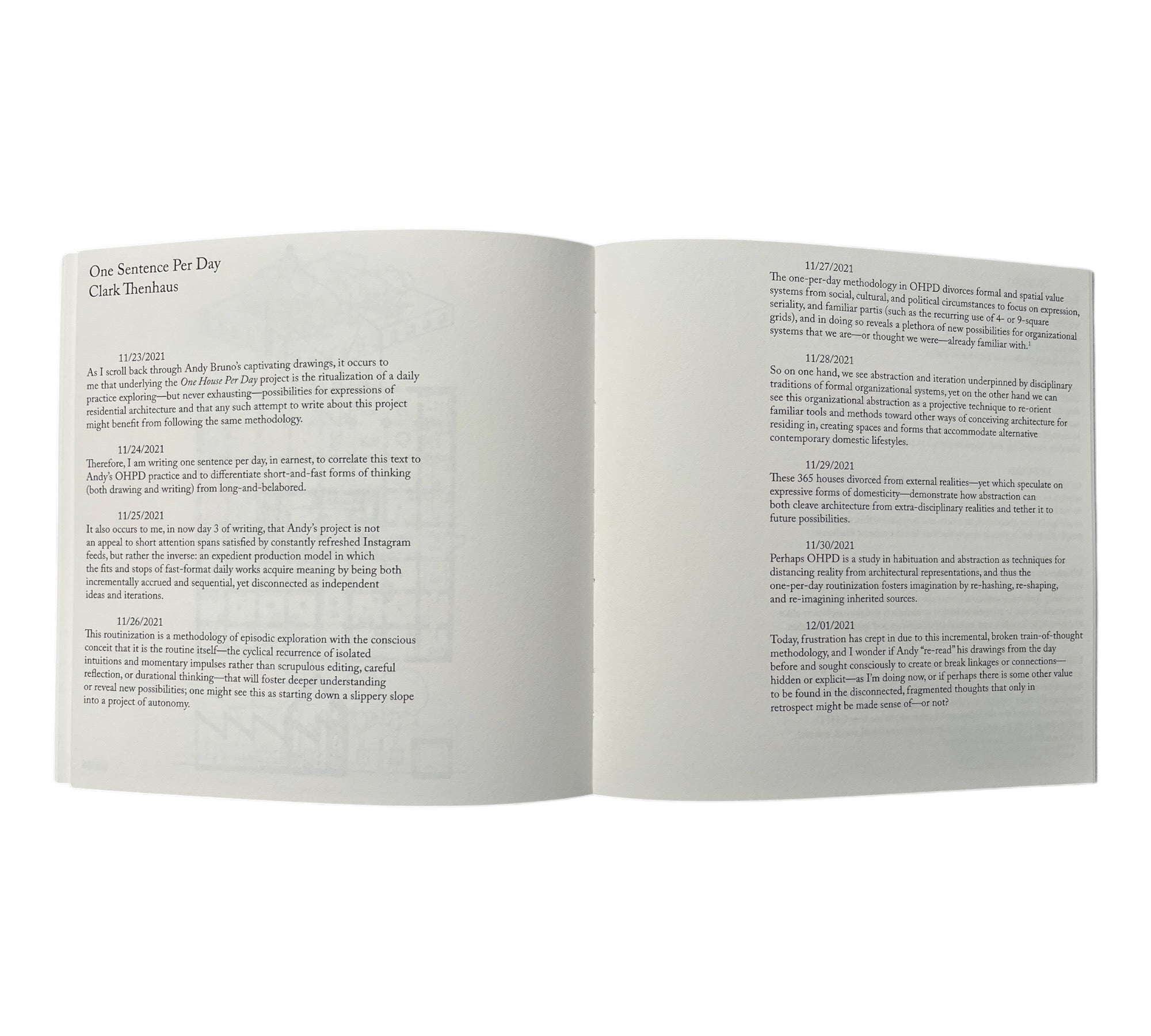 One House Per Day: no.001-365