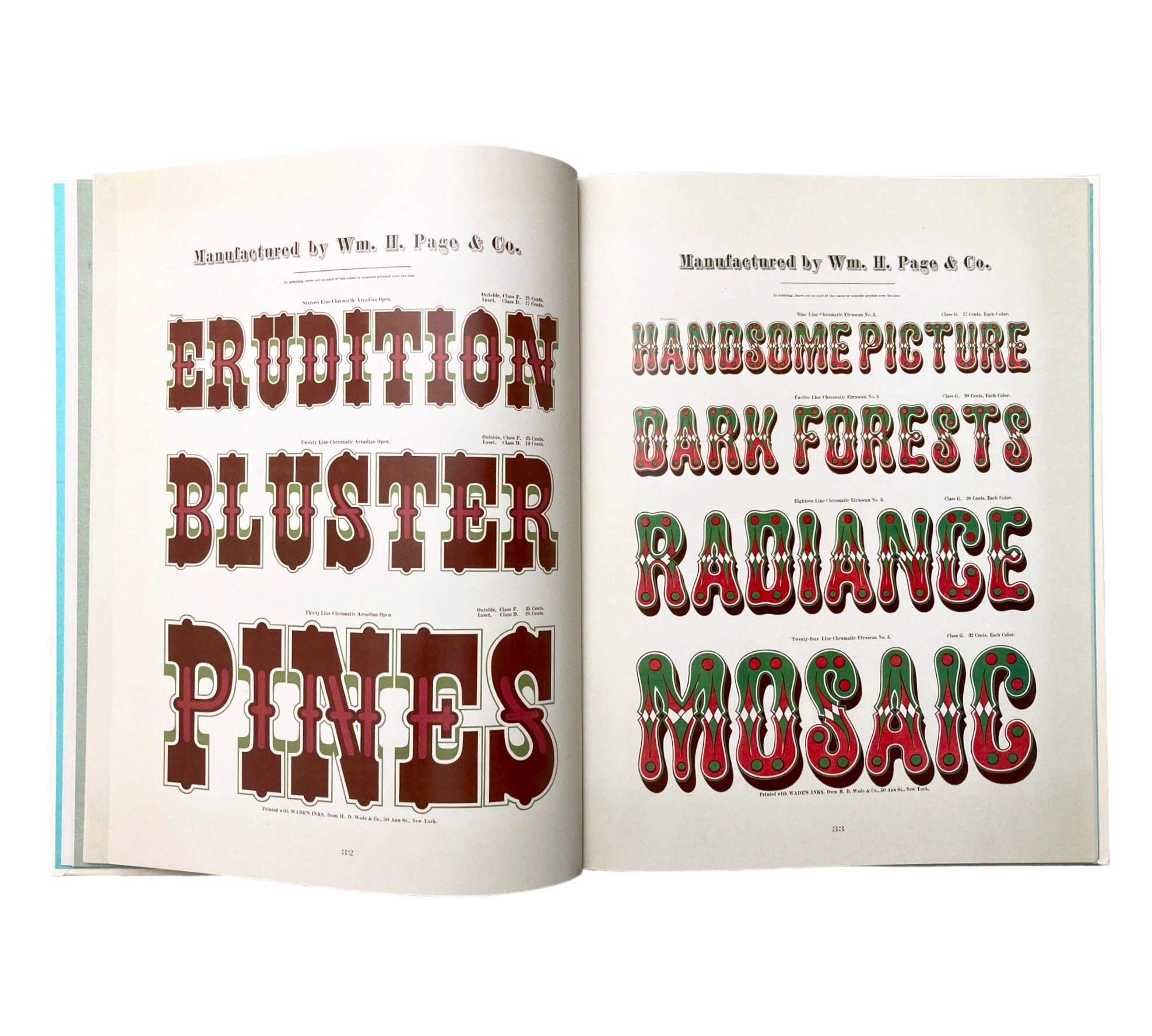 Specimens of Chromatic Wood Type, Borders, &C.: The 1874 Masterpiece of Colorful Typography