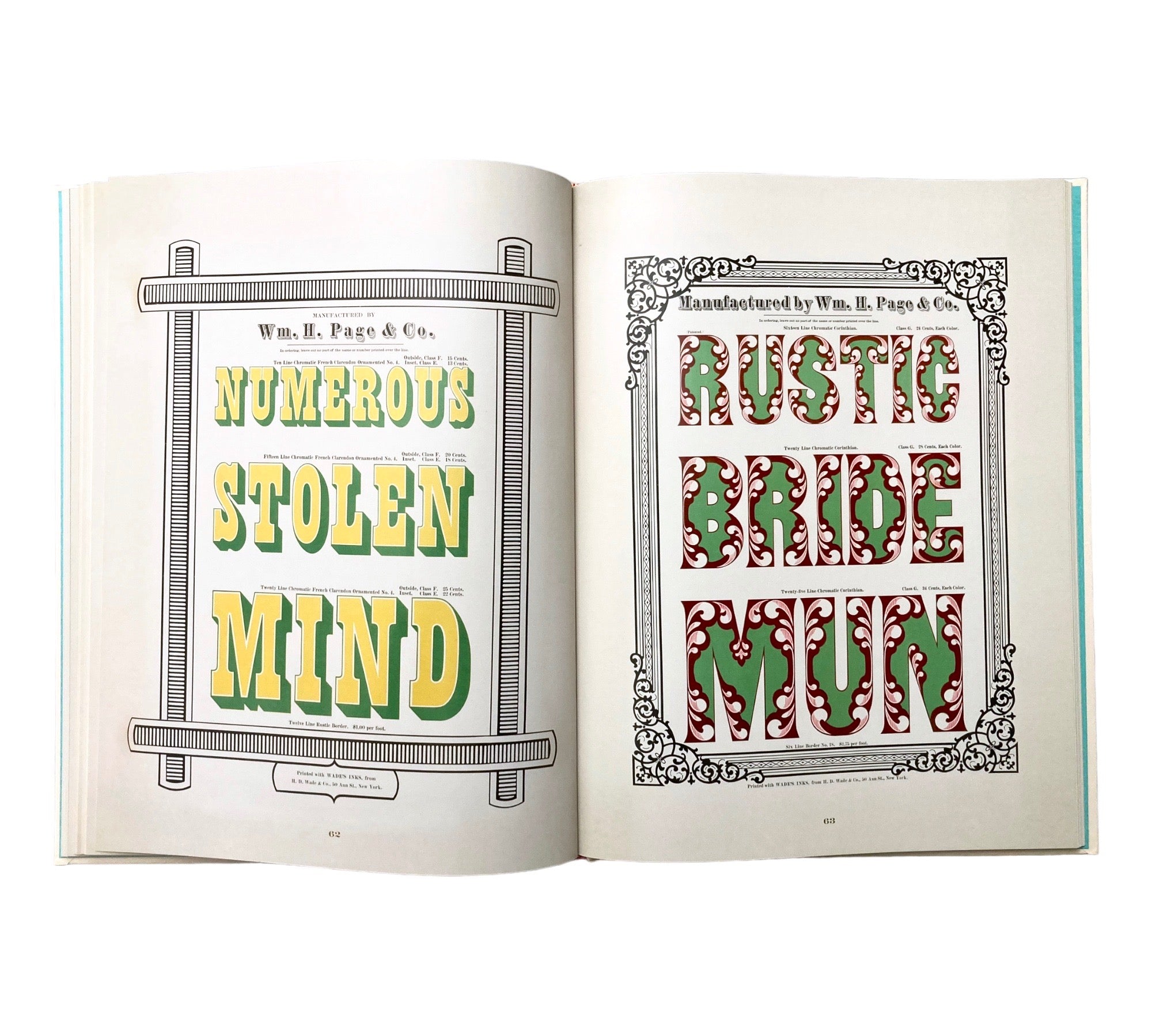 Specimens of Chromatic Wood Type, Borders, &C.: The 1874 Masterpiece of Colorful Typography