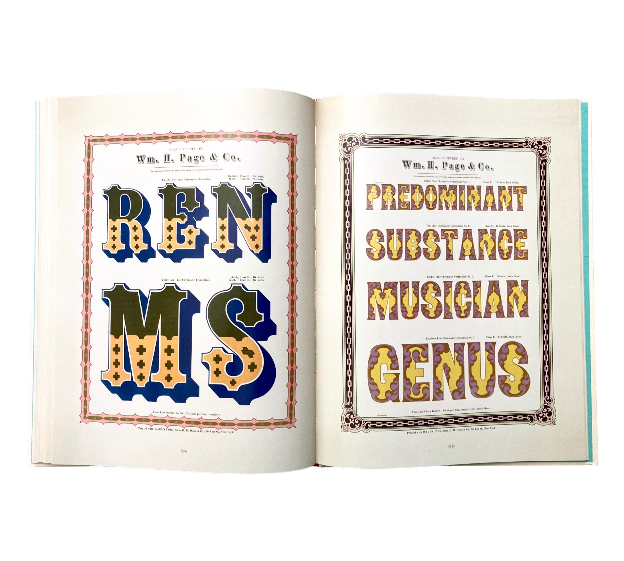 Specimens of Chromatic Wood Type, Borders, &C.: The 1874 Masterpiece of Colorful Typography