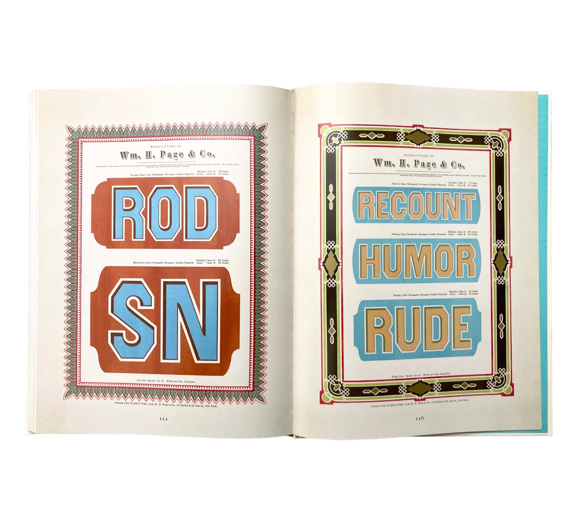 Specimens of Chromatic Wood Type, Borders, &C.: The 1874 Masterpiece of Colorful Typography