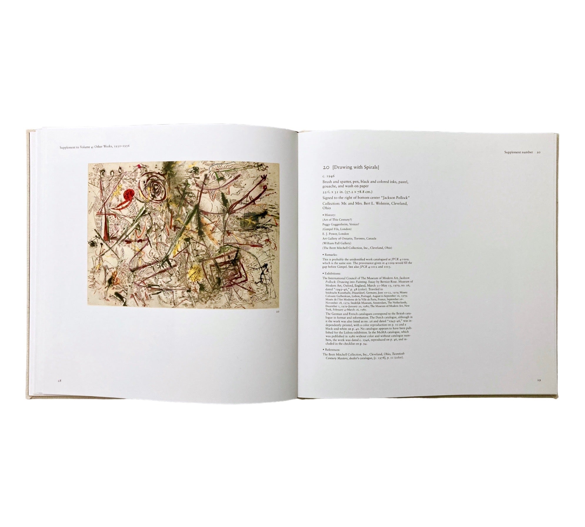 Jackson Pollock: Supplement Number One to a Catalogue Raisonné of Paintings, Drawings and Other Works