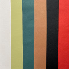 Plant Fibre Paper 6 Colour Pack - Terracotta | Tomato Red | Midnight Blue | Teal | Pistachio Green | Bright White (24 sheets)